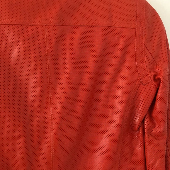 Red/Orange biker jacket - Picture 3 of 3